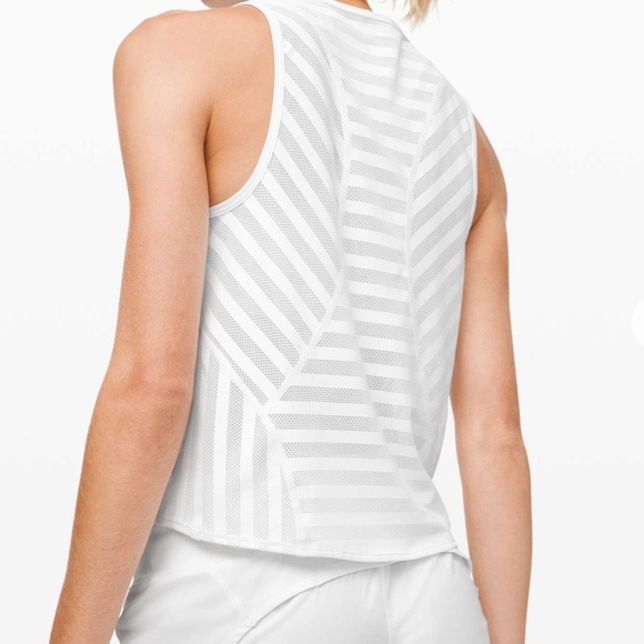 Lululemon | Off and Running Mesh Tank White - Picture 4 of 8